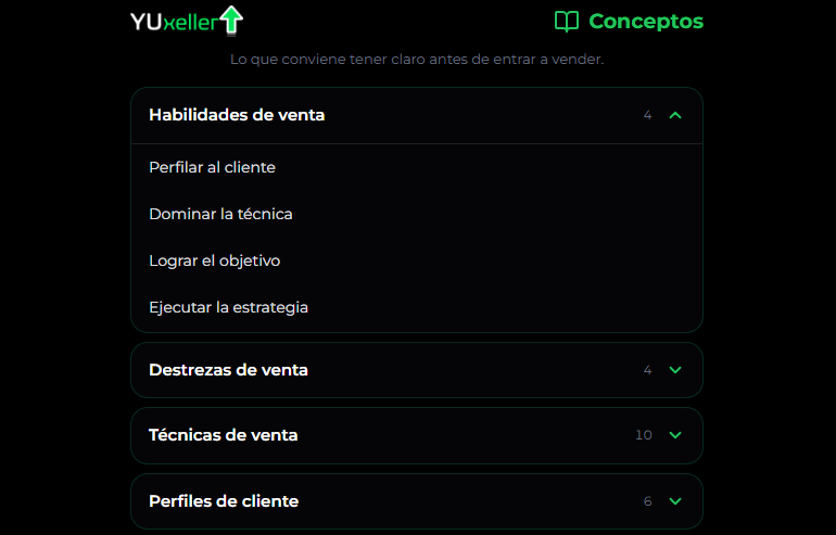 Conceptos de venta